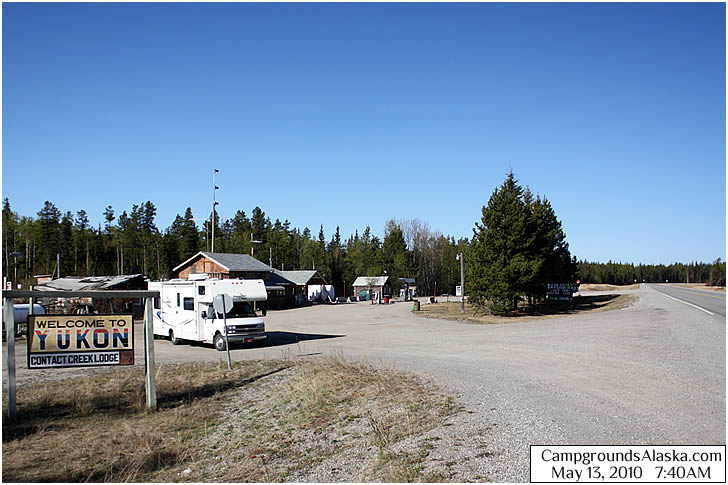 Contact Creek sells both gas and diesel along the Alaska Highway just south of Watson Lake, Yukon.