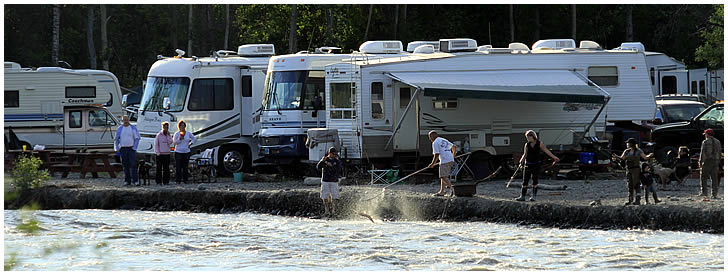 Klutina River Campground in Copper Center Alaska includes camping right on the banks of the Klutina River near Copper Center and Glennallen Alaska.