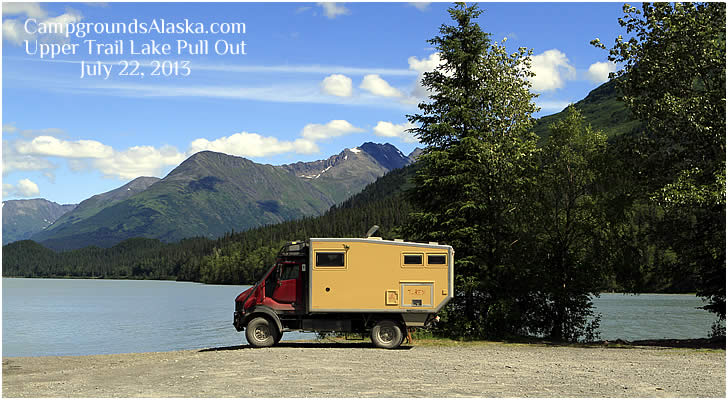 Upper Trail Lake Pull-Out on the Kenai Peninsula in Alaska